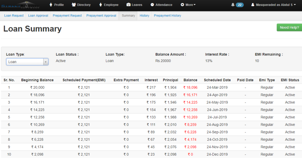 loan-loan-summary-easyhr-knowledge-base