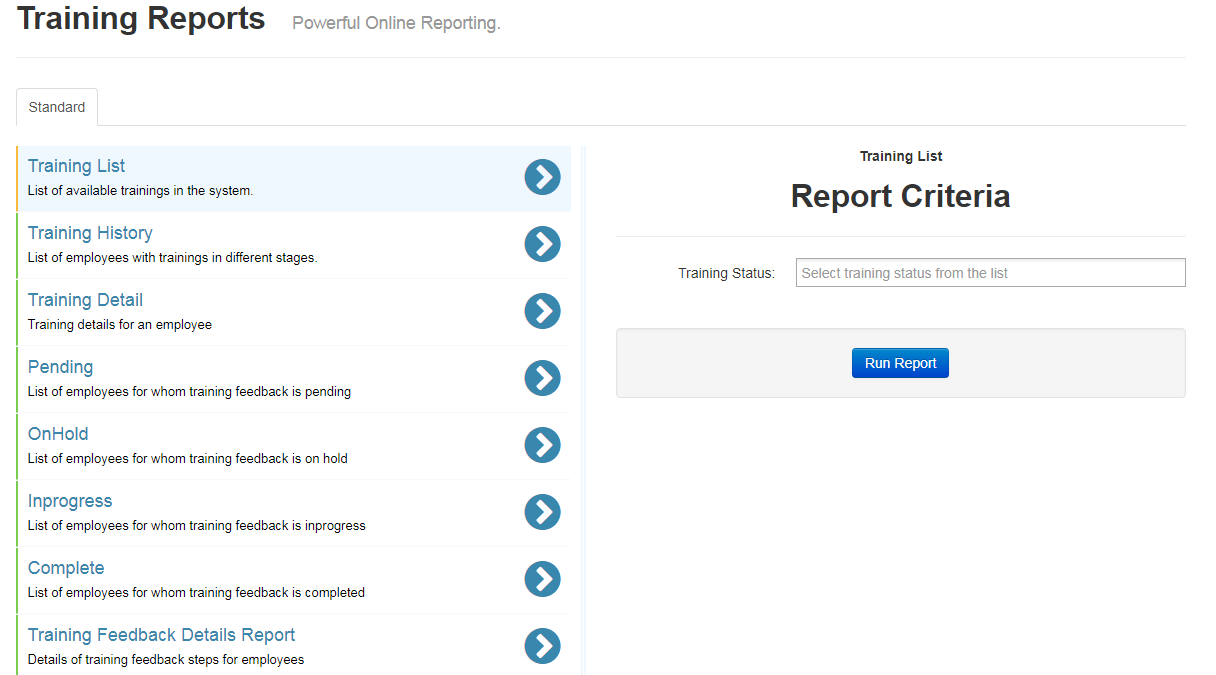 Training Reports Easyhr Knowledge Base 7143