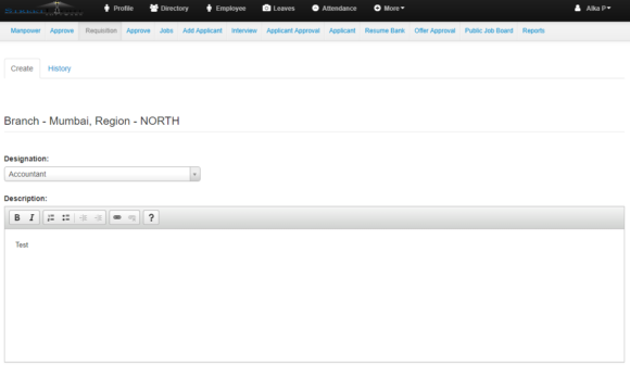 Recruitment – Requisition Create – EasyHR Knowledge base