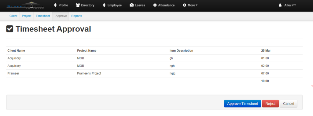 Timesheet – Approve – EasyHR Knowledge Base