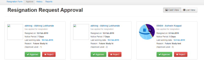 Resignation – Approve – EasyHR Knowledge base